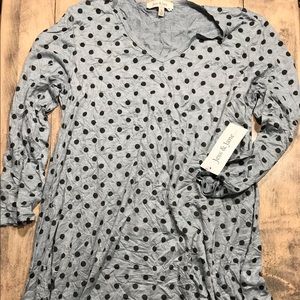 NWT light blue polka dot tunic size small